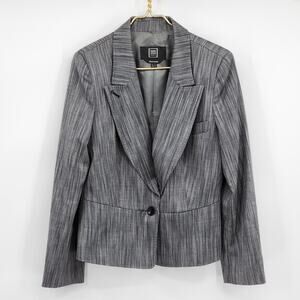 Herve Leger Paris Wool Jacket Blazer Pant SET Workwear Gray Size 8/10